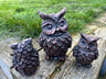 Wise Owl with Mini Owls Garden Ornament