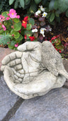 Bird in Hands Birdbath - Backyard Bliss