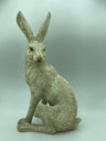 Large Mottled White March Hares Ornament Set - Backyard Bliss