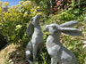 Large Verdigris Moon - Gazing Hares Ornament Set - Backyard Bliss