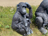Life - Size Chimp with Baby Garden Ornament - Backyard Bliss