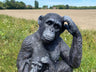 Life - Size Chimp with Baby Garden Ornament - Backyard Bliss