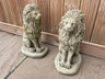 Pair of Sitting Lion Statue's - Backyard Bliss