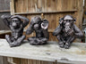 Set of 3 Monkey Set - Garden Ornament Set - Backyard Bliss