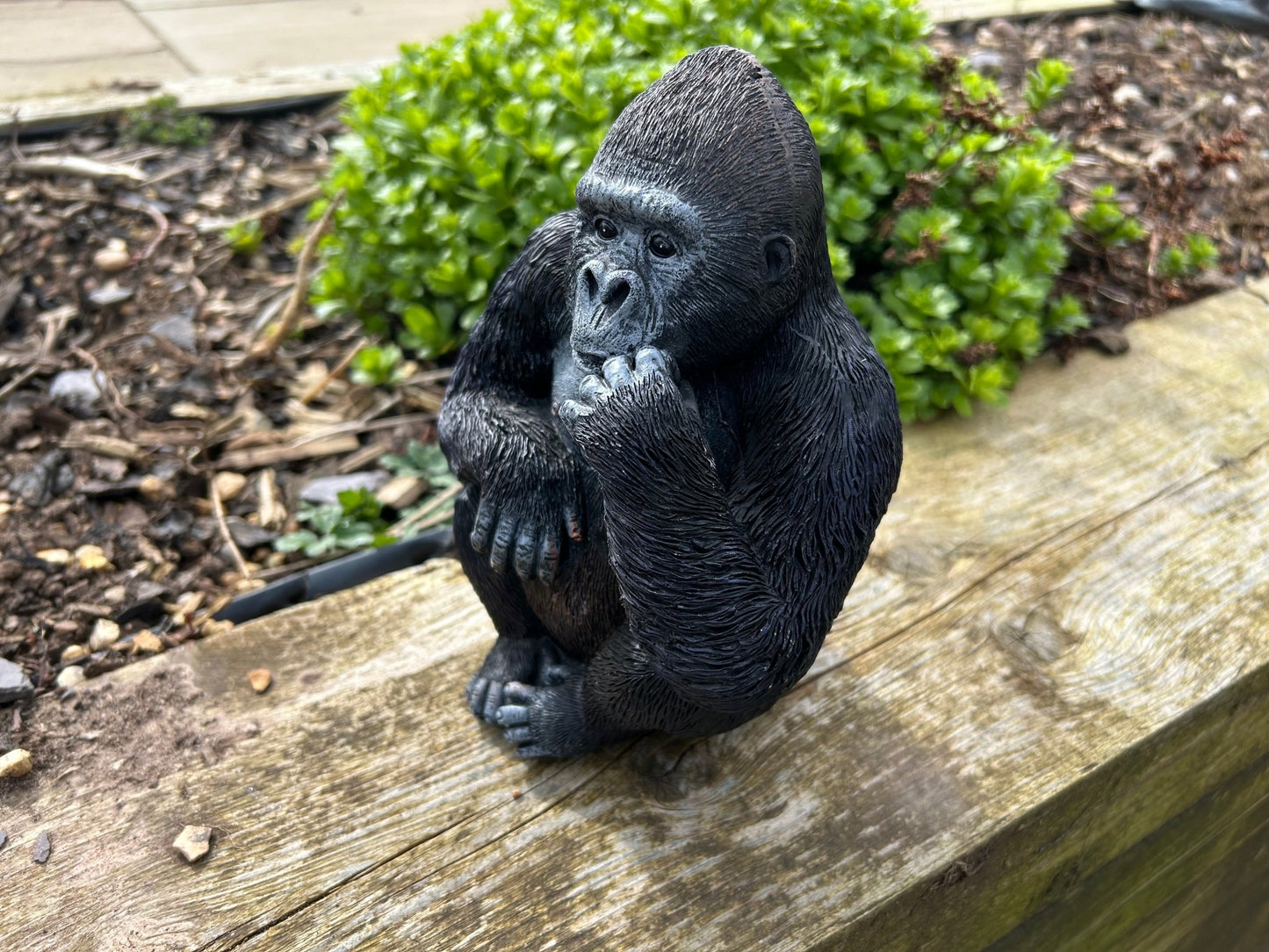 Sitting Gorilla Ornament - Backyard Bliss