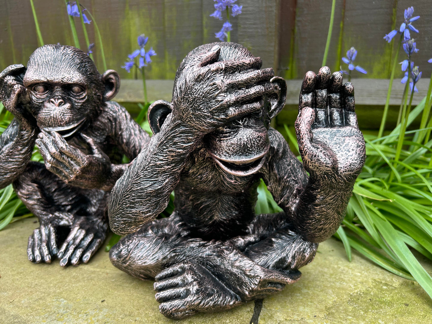 Set of 3 Monkey Set - Garden Ornament Set