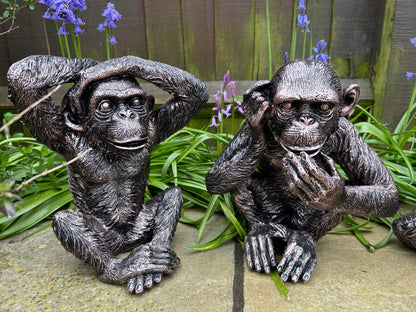 Set of 3 Monkey Set - Garden Ornament Set