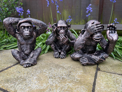 Set of 3 Monkey Set - Garden Ornament Set