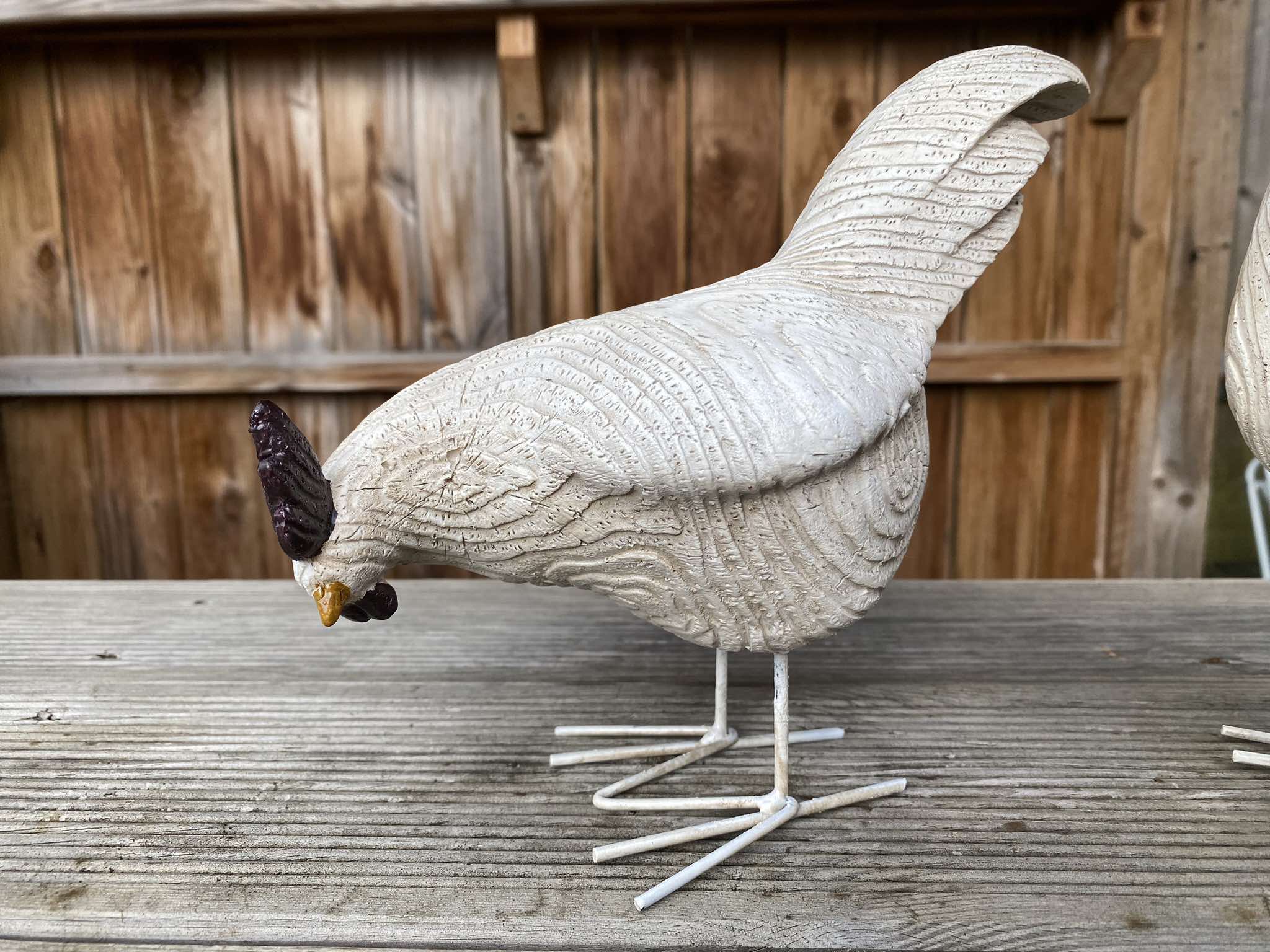 Rustic Roosters Garden Ornament Set