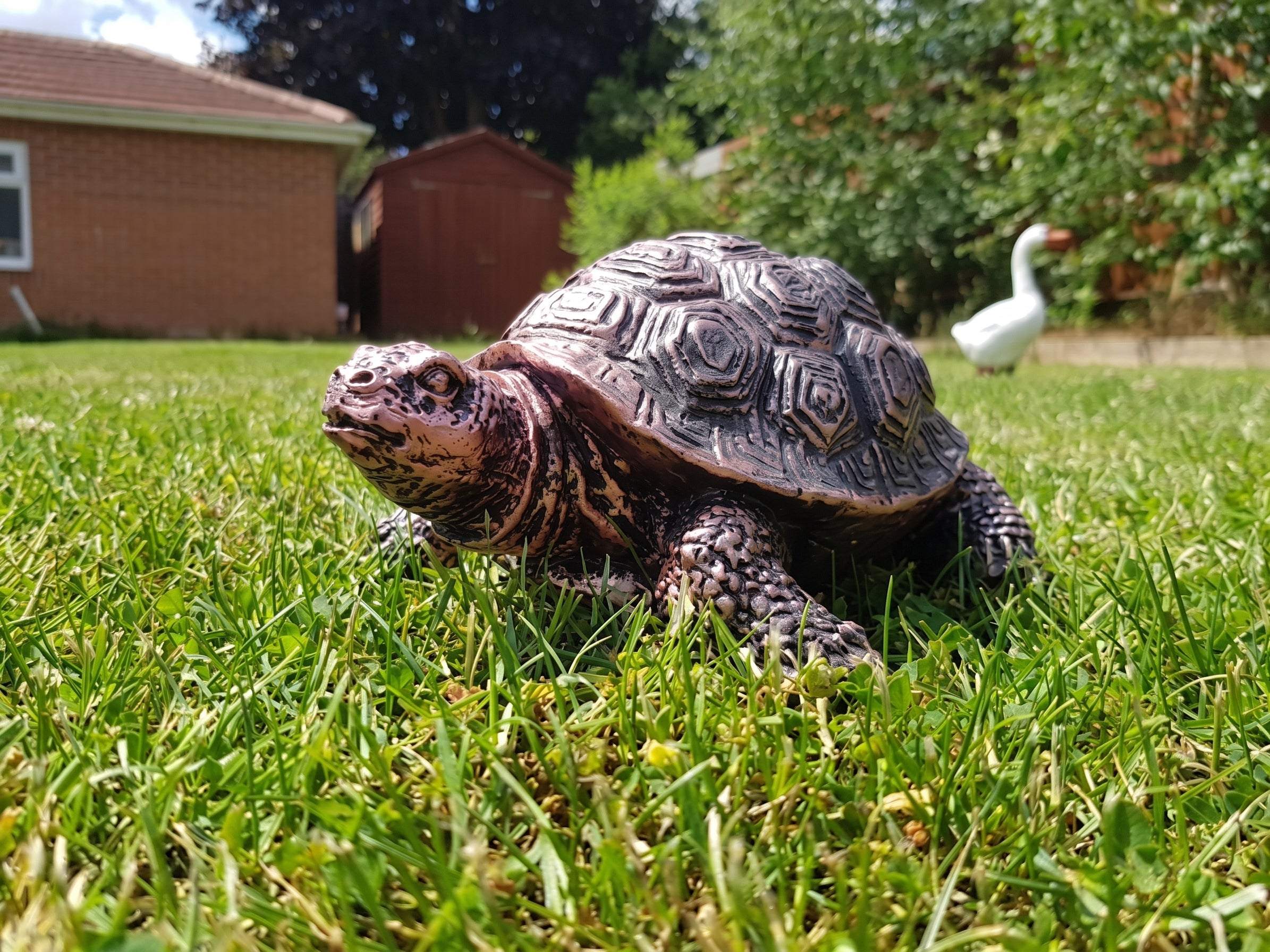 Bronze Effect Tortoise Garden Ornament