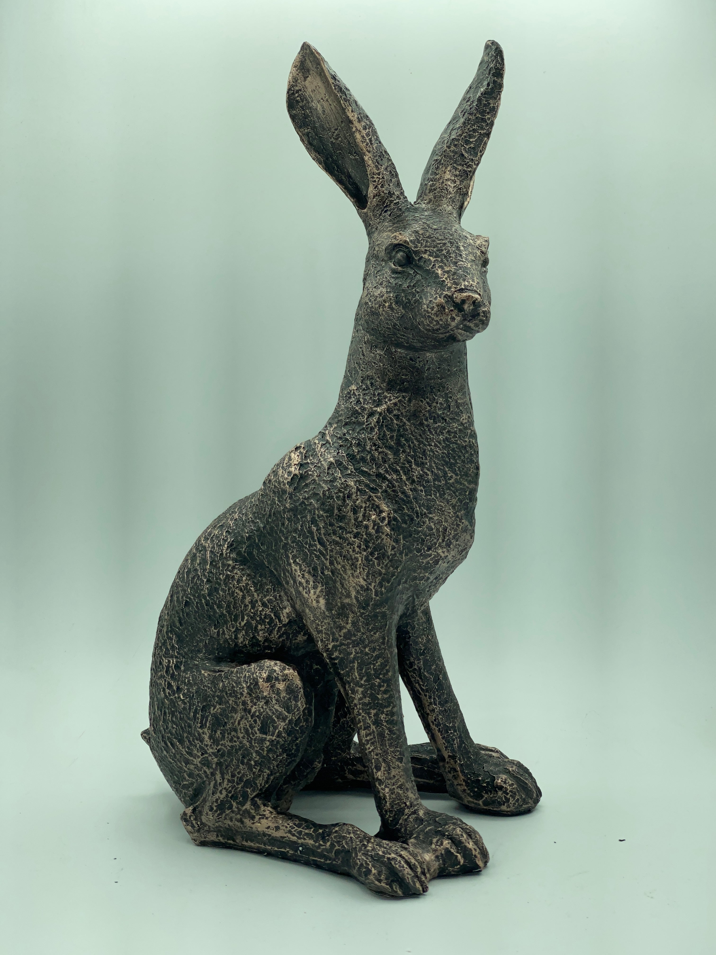 Large New Bronze March Hares Ornament Set