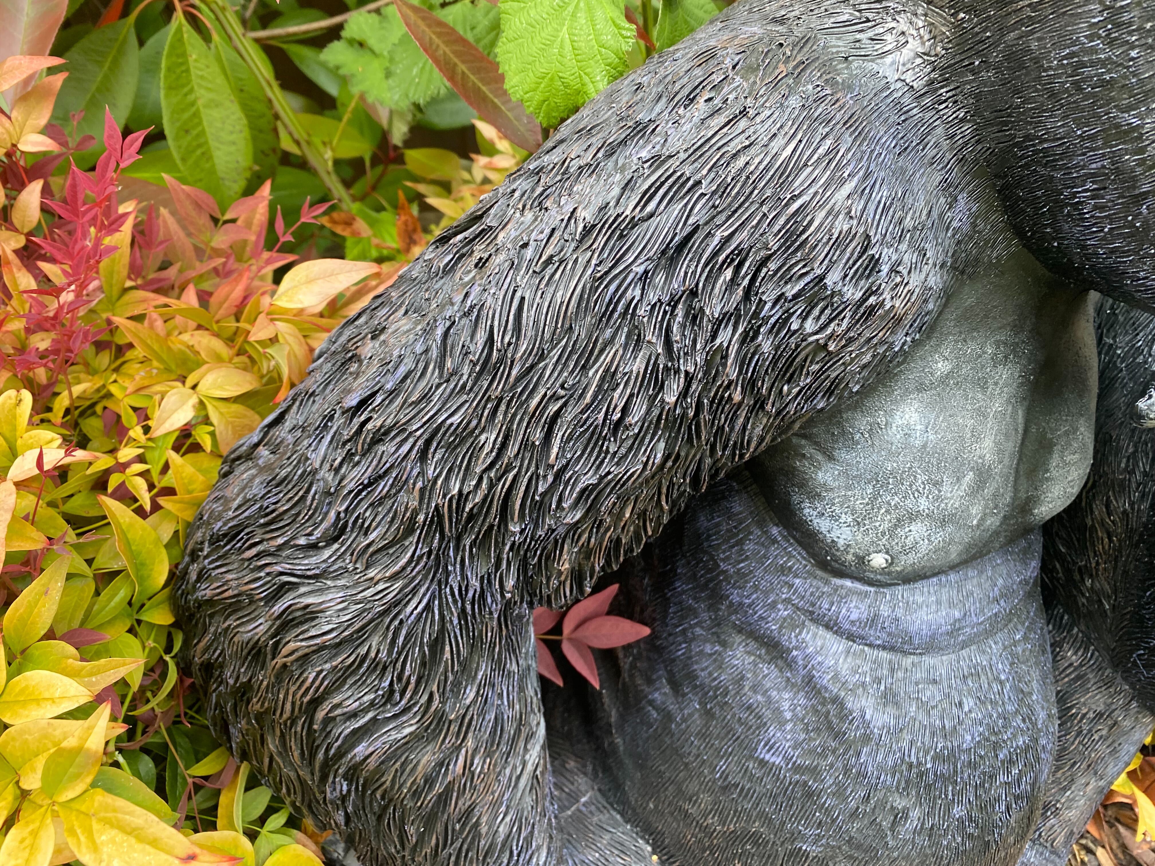 Large Pondering Gorilla Garden Ornament
