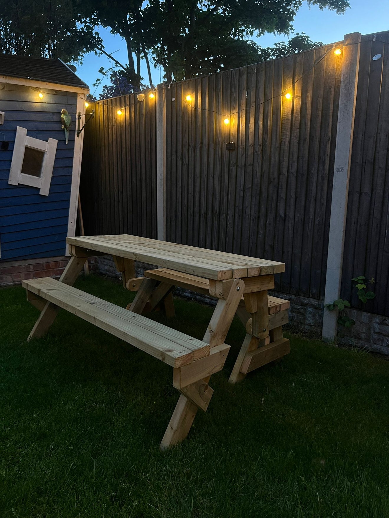5ft Pine Wood Garden Picnic Bench Table