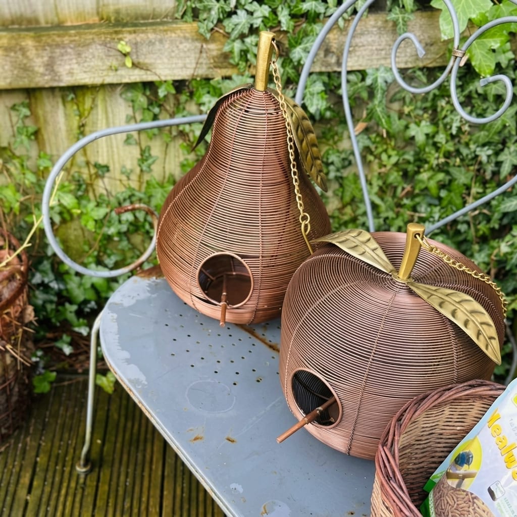 Apple + Pear Bird Feeder Combo | Garden Ornament