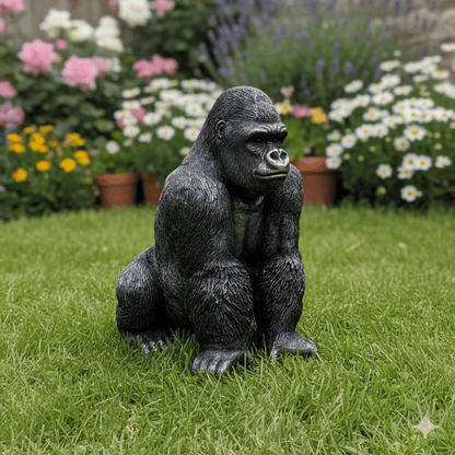 Bronze Finish Guardian Gorilla Garden Ornament - Backyard Bliss