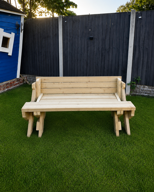 5ft Pine Wood Garden Picnic Bench Table