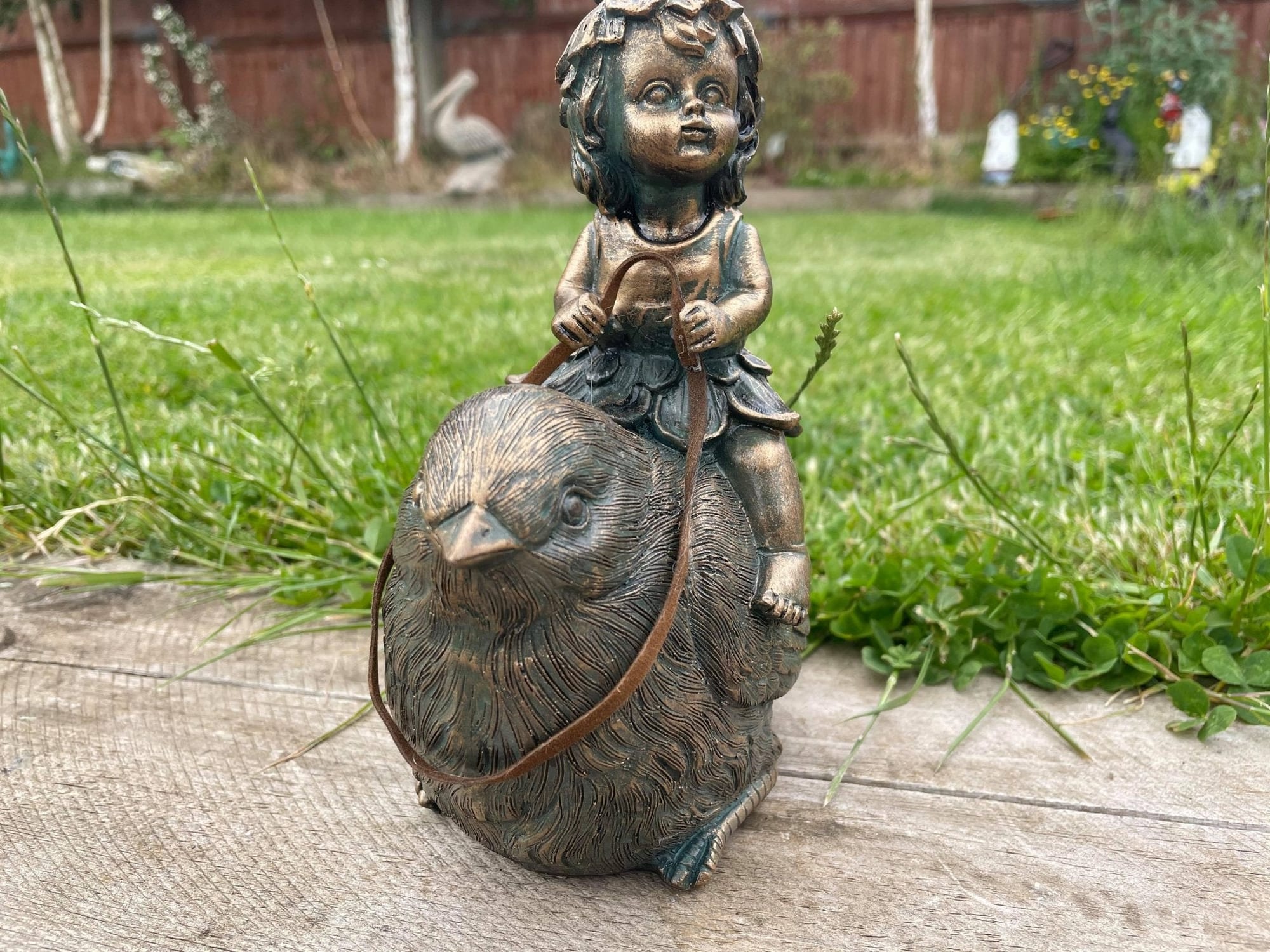 Fairy on Bird - Backyard Bliss
