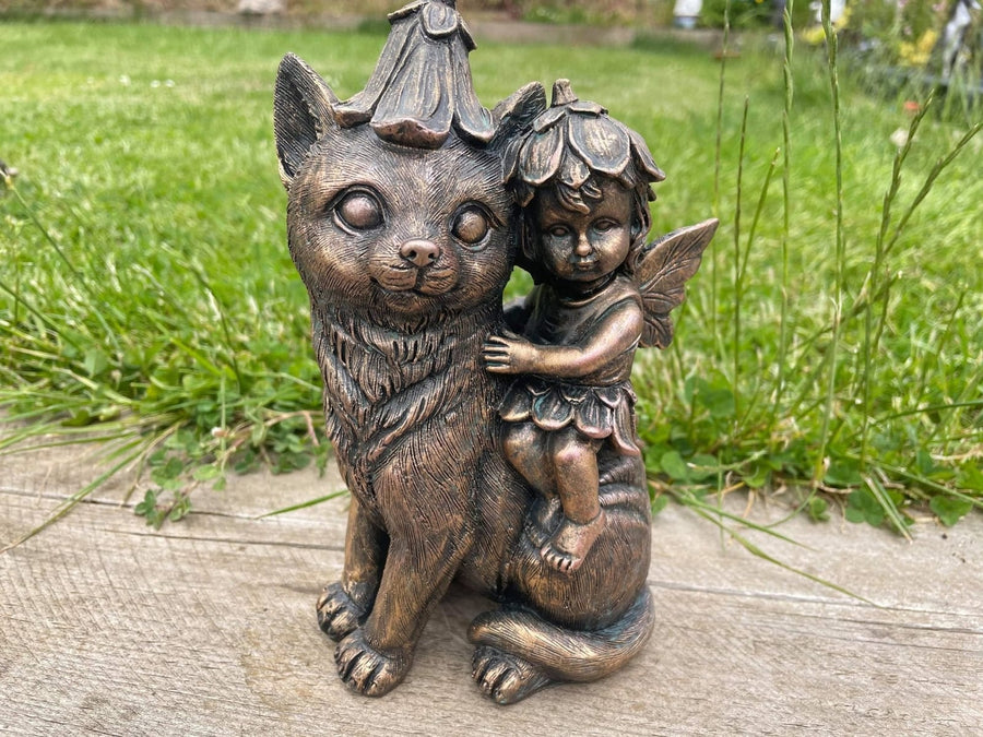 Fairy of Cat Garden Ornament