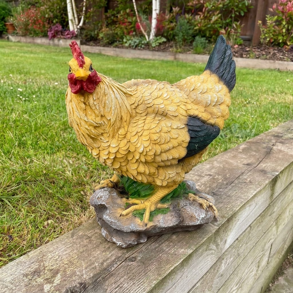 Golden Hen | Garden Statue