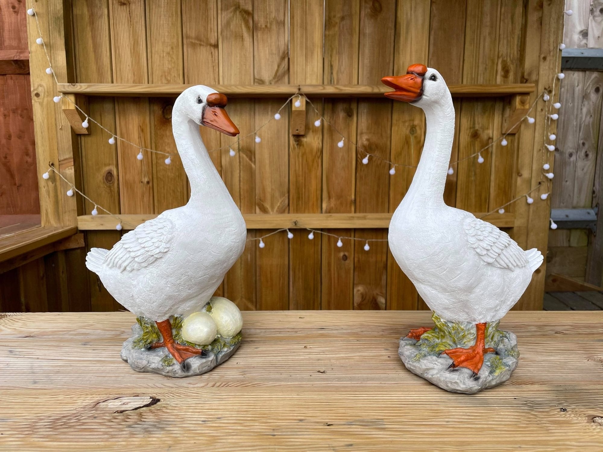 Graceful Geese Pair - Backyard Bliss