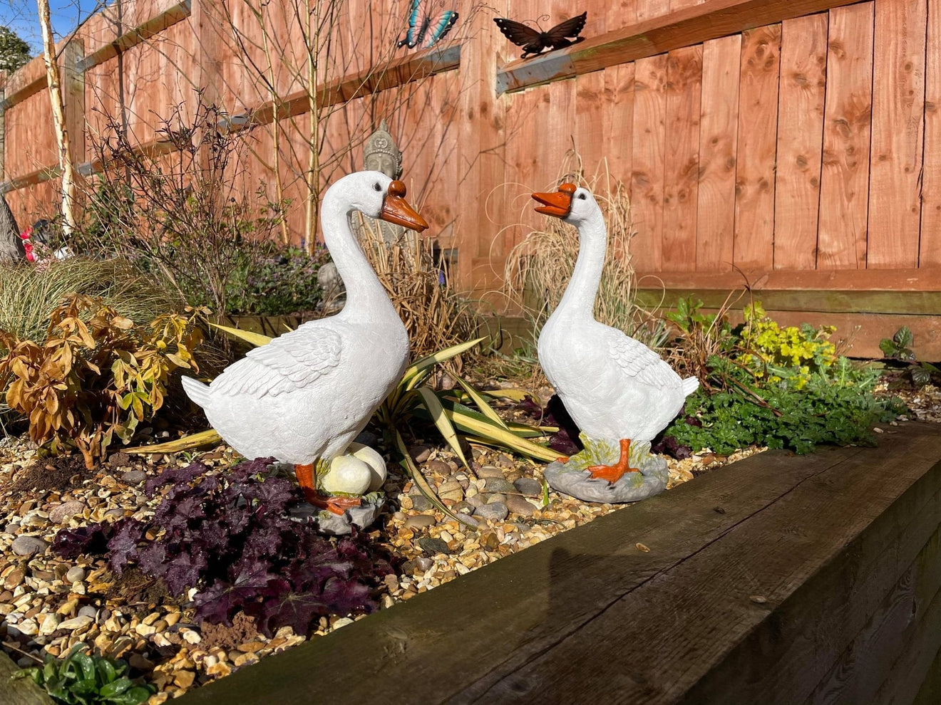 Graceful Geese Pair - Backyard Bliss