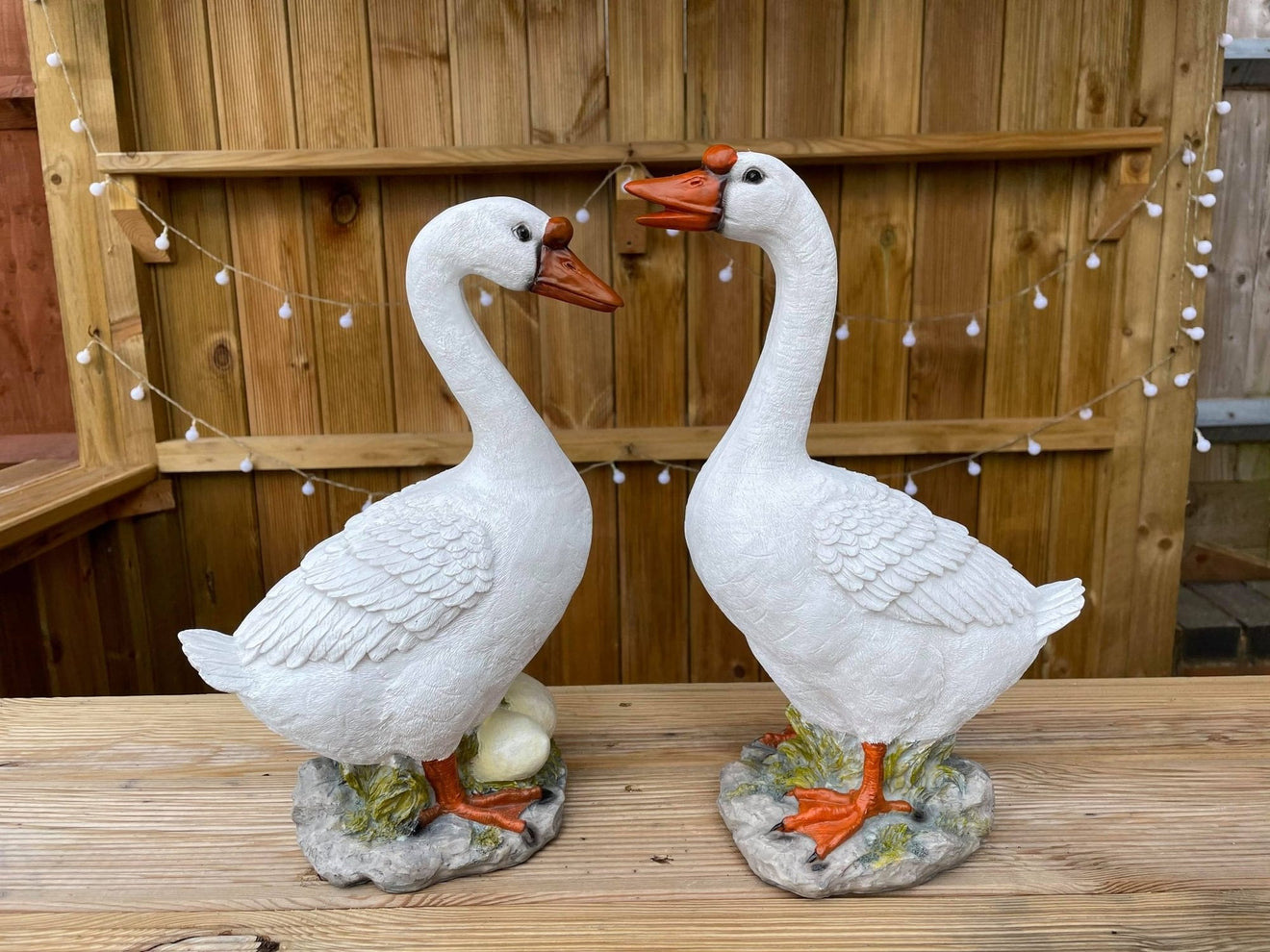 Graceful Geese Pair - Backyard Bliss