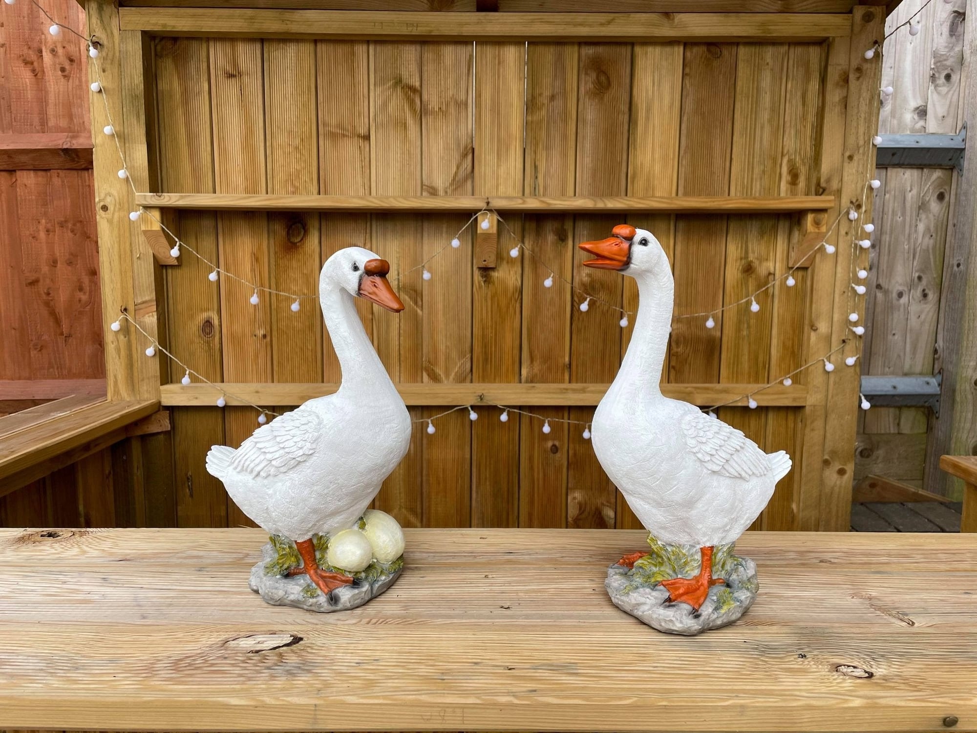 Graceful Geese Pair - Backyard Bliss