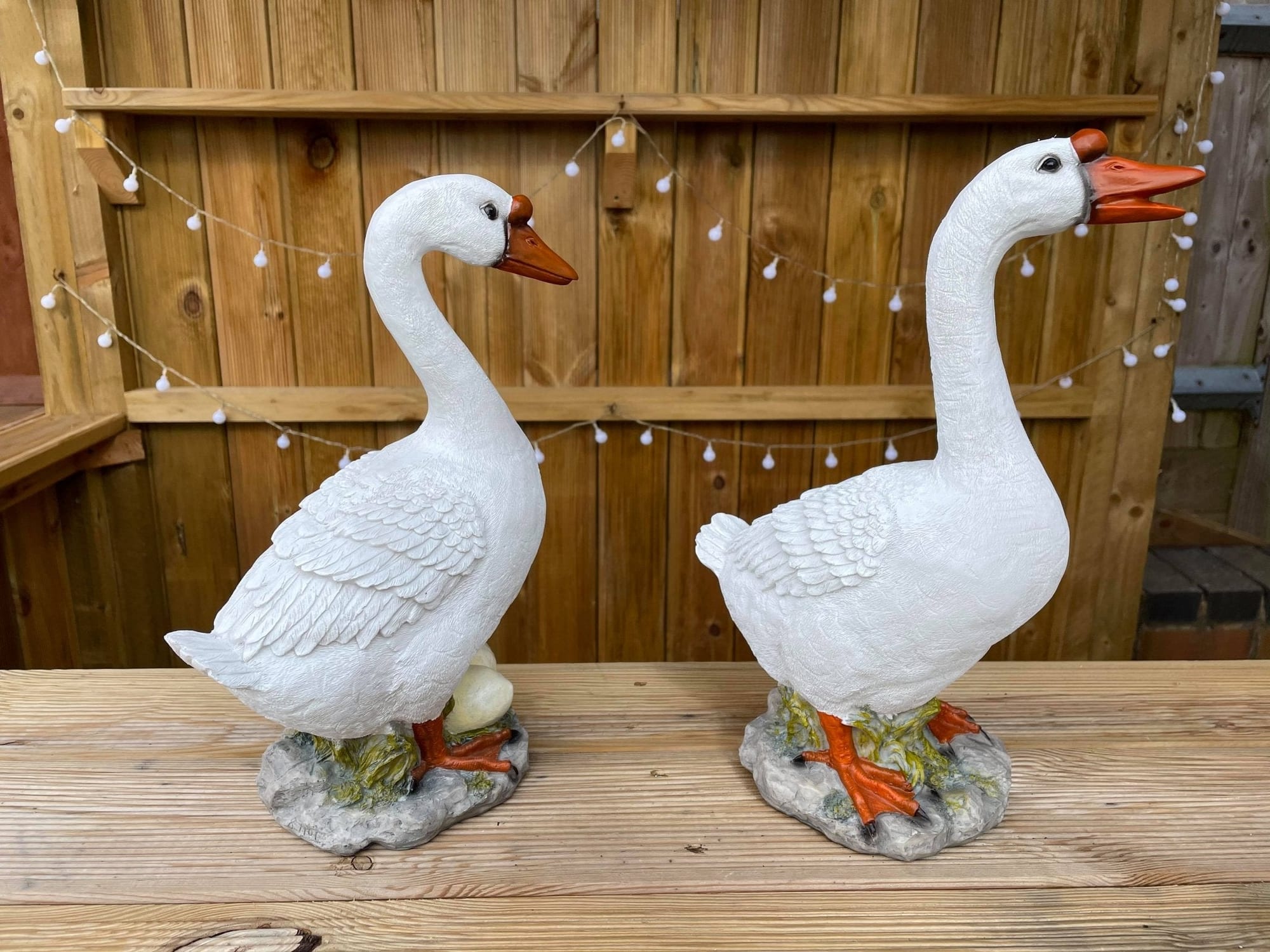 Graceful Geese Pair - Backyard Bliss