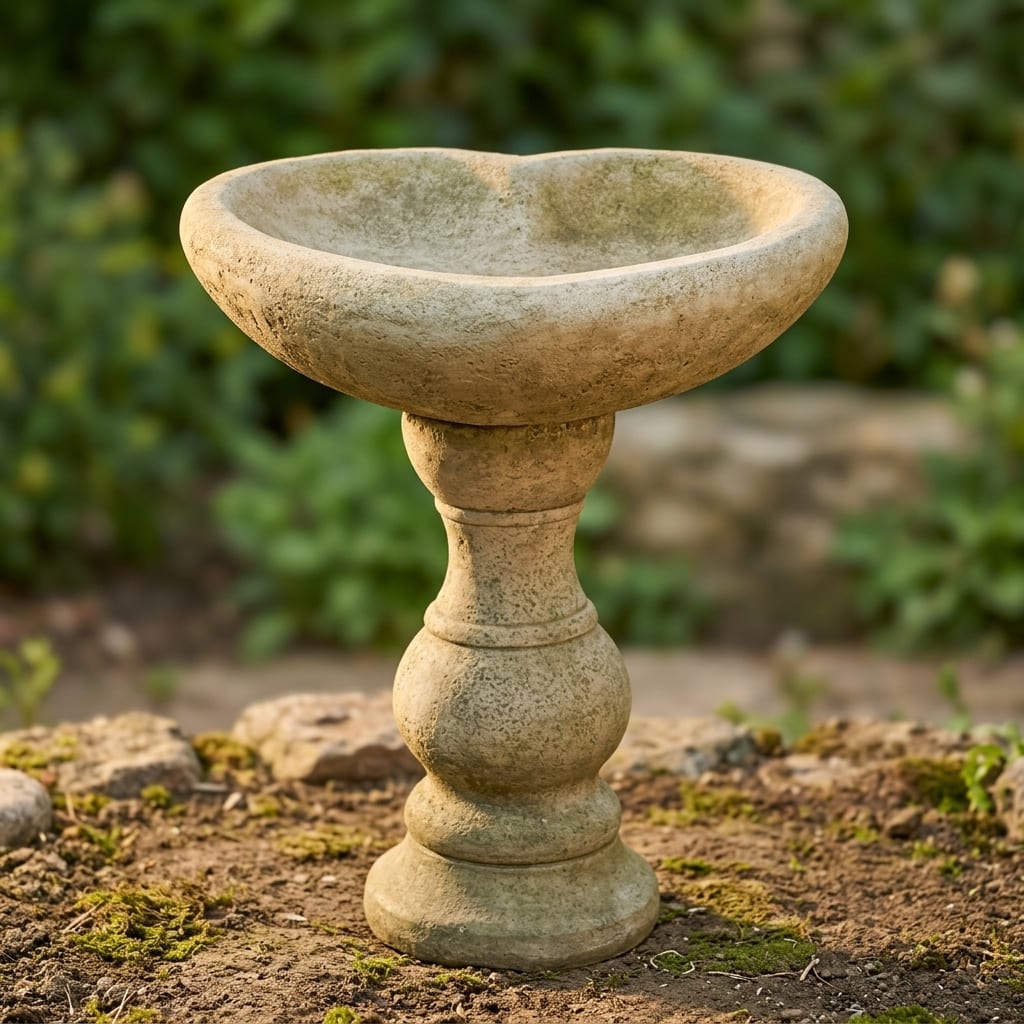 Heart Shaped Bird Bath | Garden Ornament