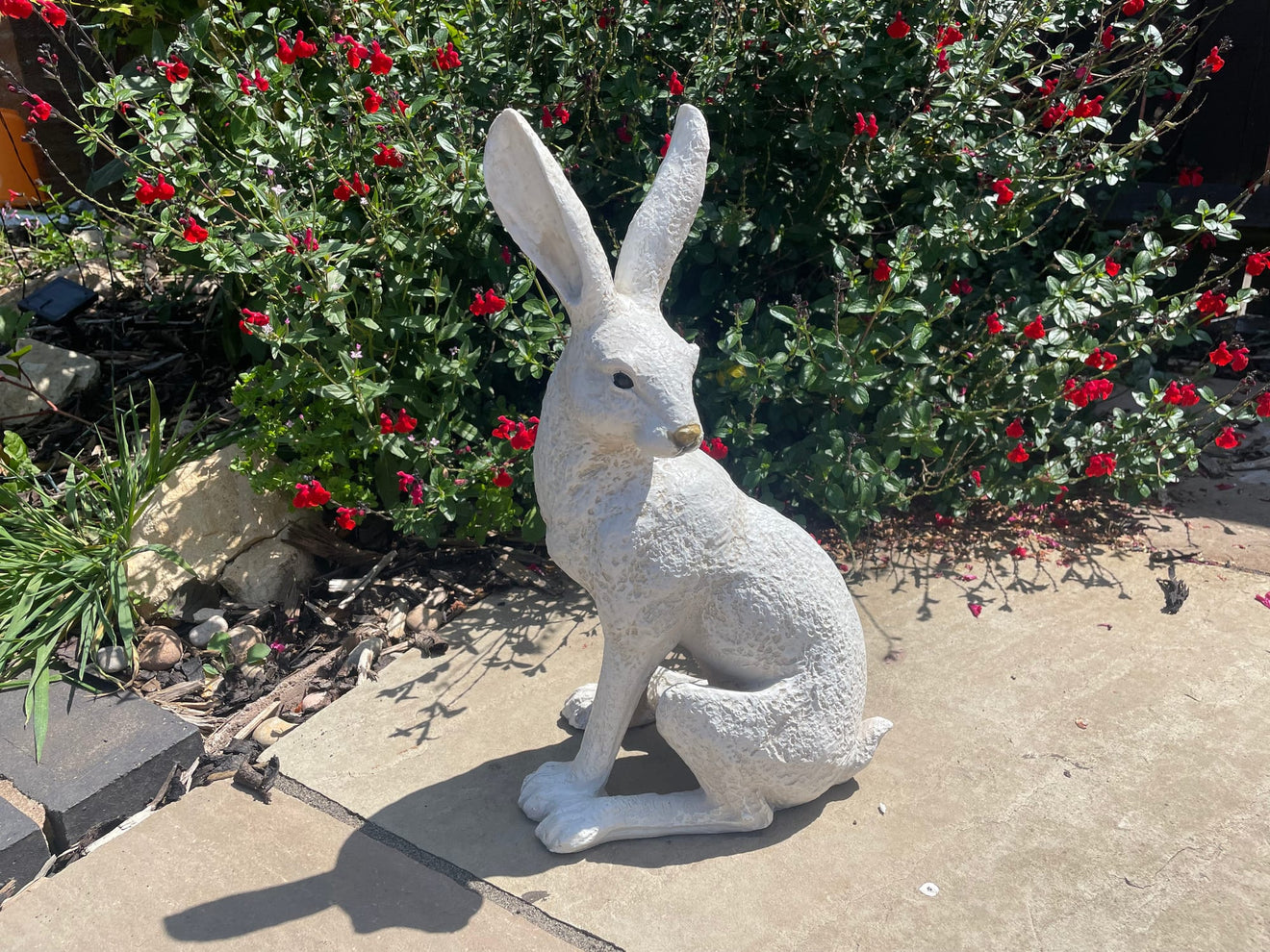 Large White March Hare | Garden Statue