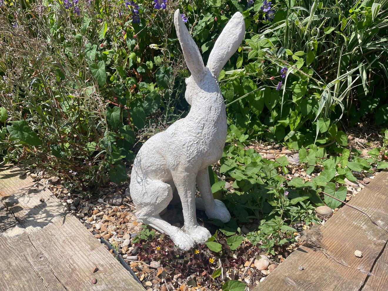 Large White March Hare | Garden Statue