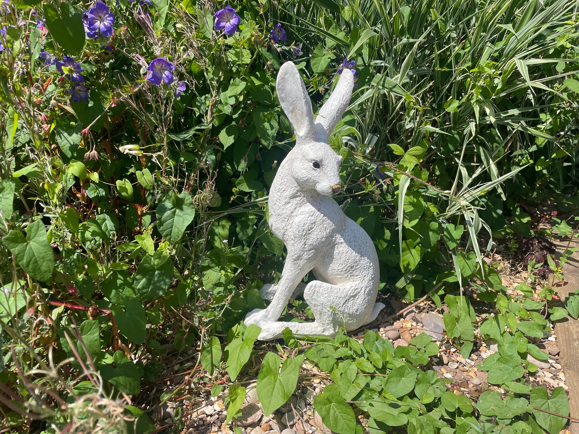 Large White March Hare | Garden Statue
