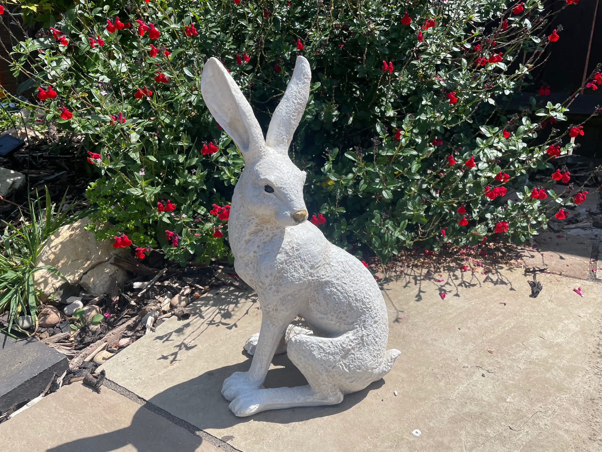 Large White March Hare | Garden Statue