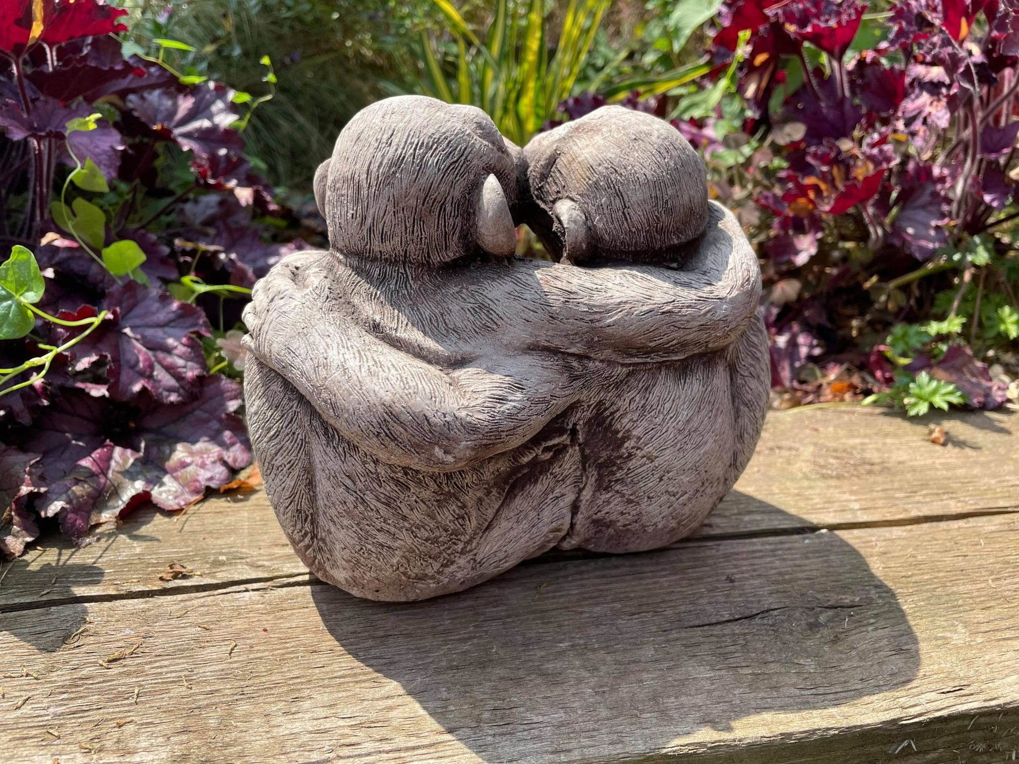 Kissing Monkeys Statue - Backyard Bliss