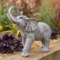 Lucky Light Grey Elephant | Garden Statue