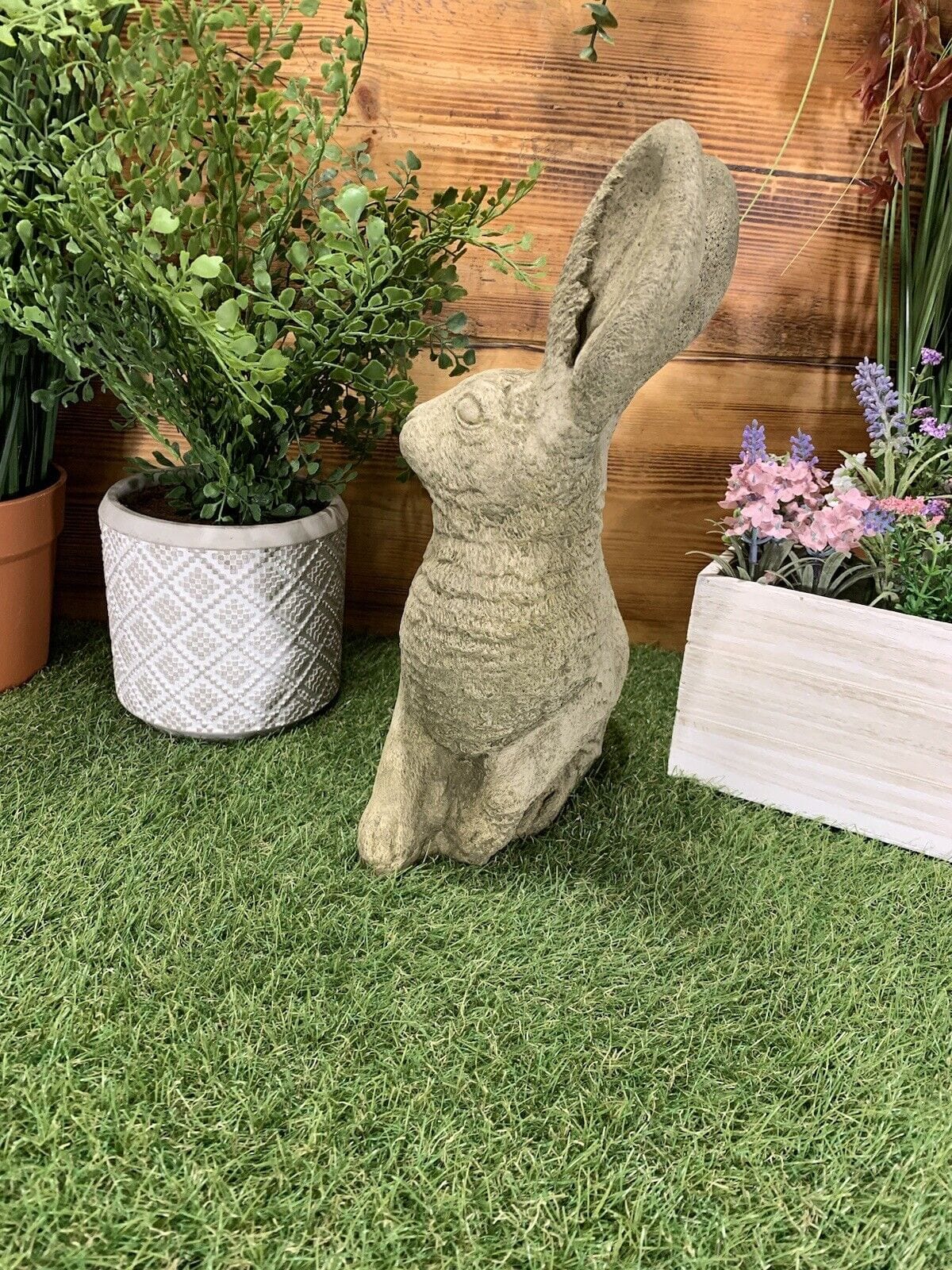 Large March Hare Statue - Backyard Bliss