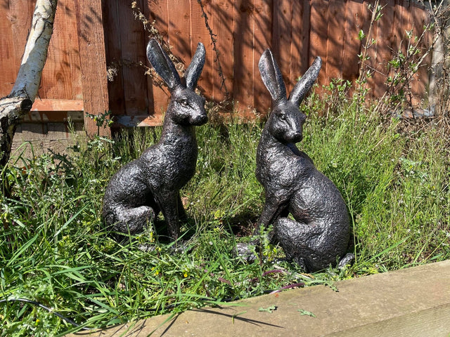Large March Hares Ornament Set - Backyard Bliss