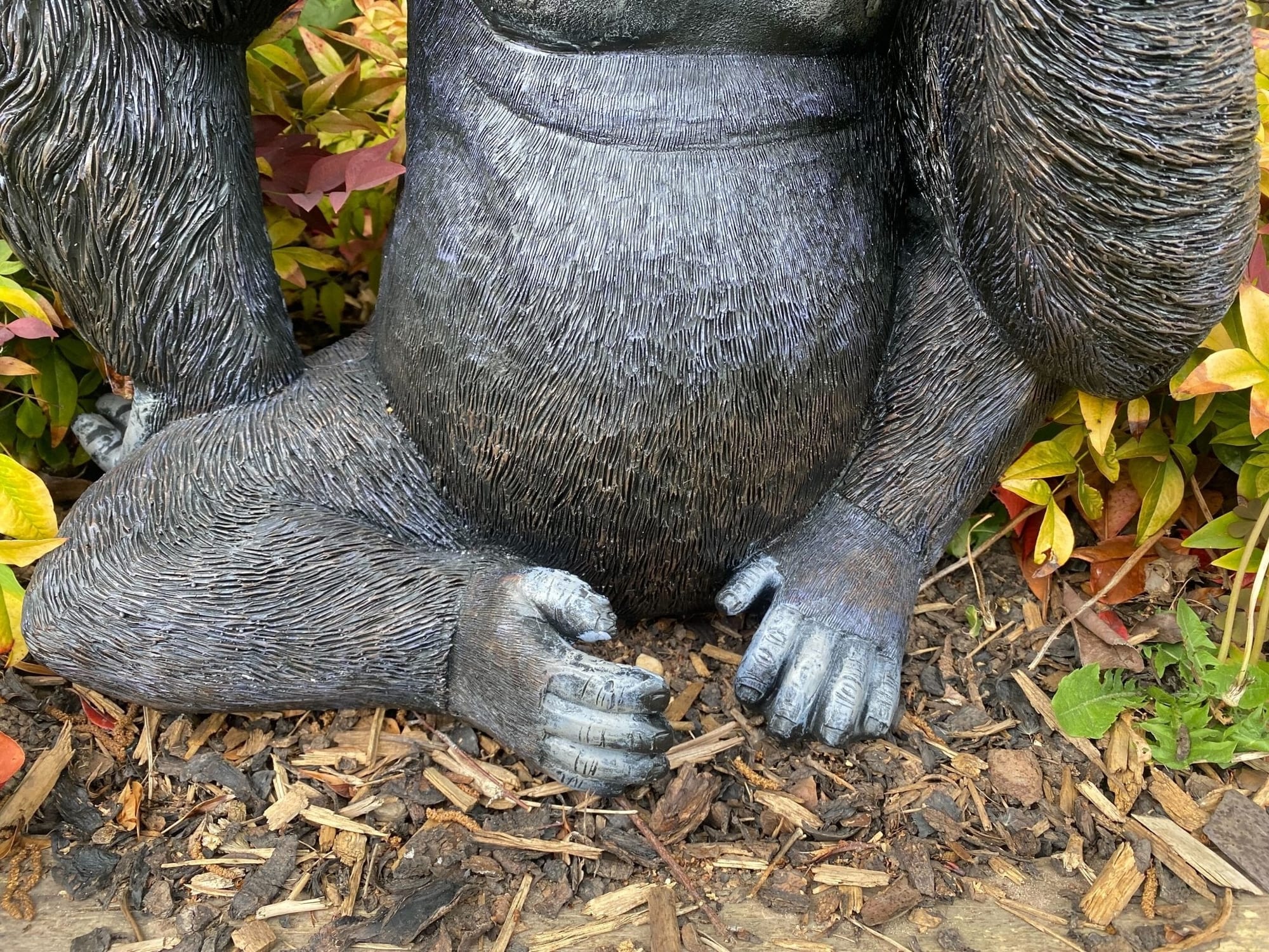 Large Pondering Gorilla Garden Ornament - Backyard Bliss