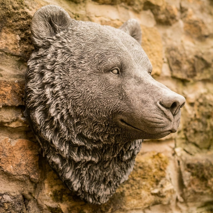 Large Wall Mounted Bear Head | Garden Ornament