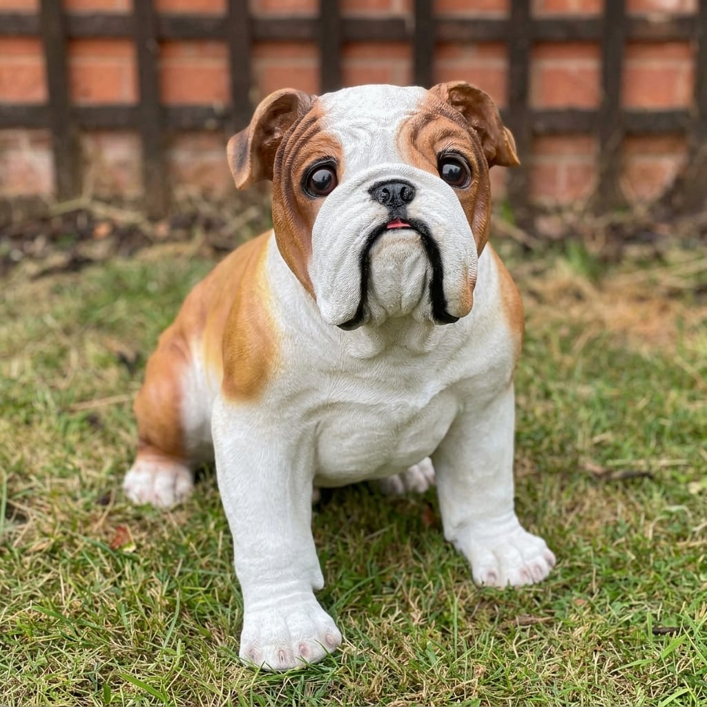 Life Size Johnson Bulldog | Garden Statue