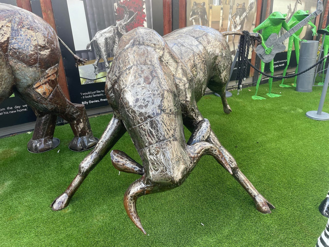 Life Size Metal Bull - Backyard Bliss