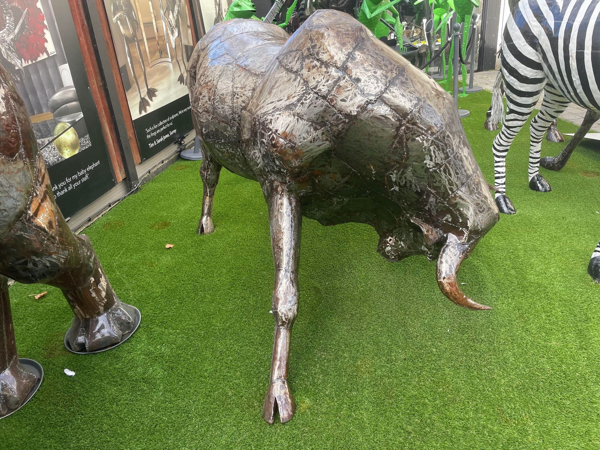 Life Size Metal Bull - Backyard Bliss