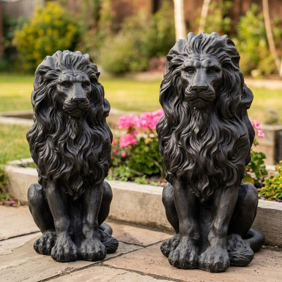 Majestic Lion Set | Garden Statue