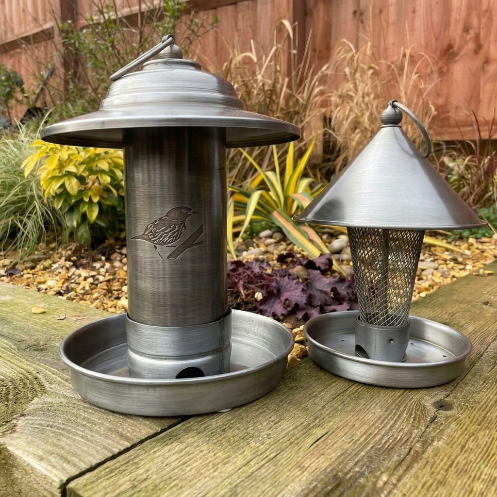 Metal Bird Feeder Set | Garden Ornament