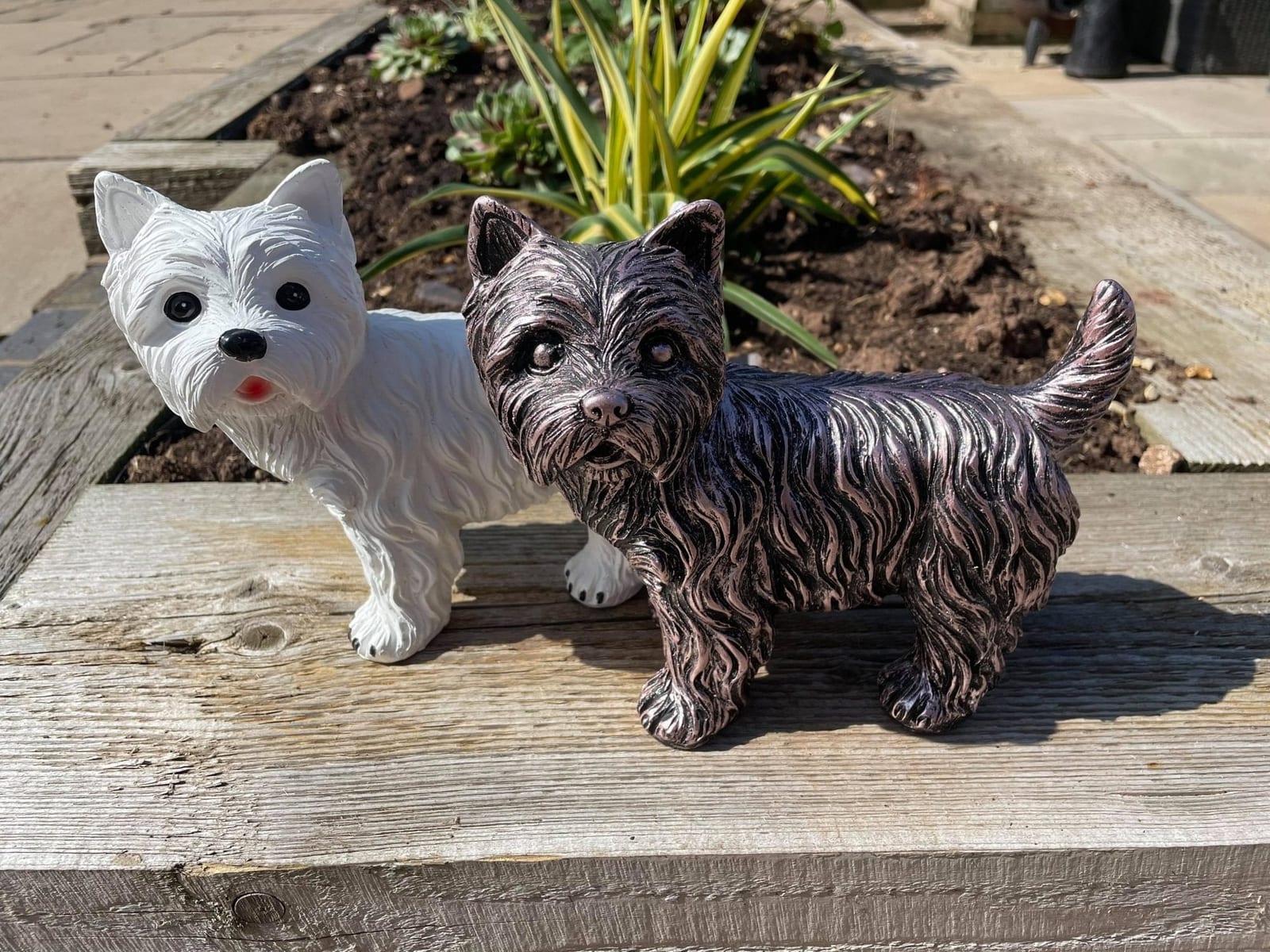 Mini Westies Garden Ornament