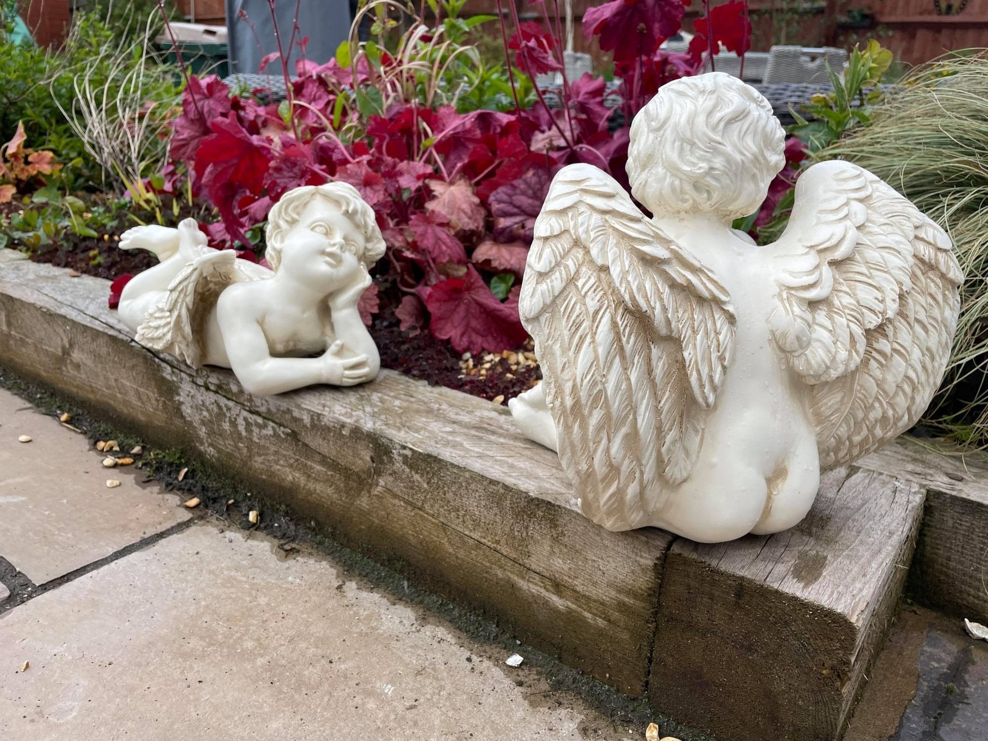 Pair of Angelic Cherubs - Backyard Bliss