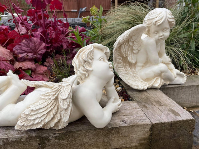 Pair of Angelic Cherubs - Backyard Bliss
