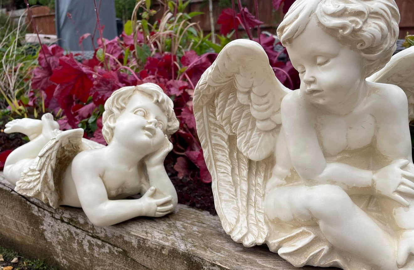 Pair of Angelic Cherubs - Backyard Bliss