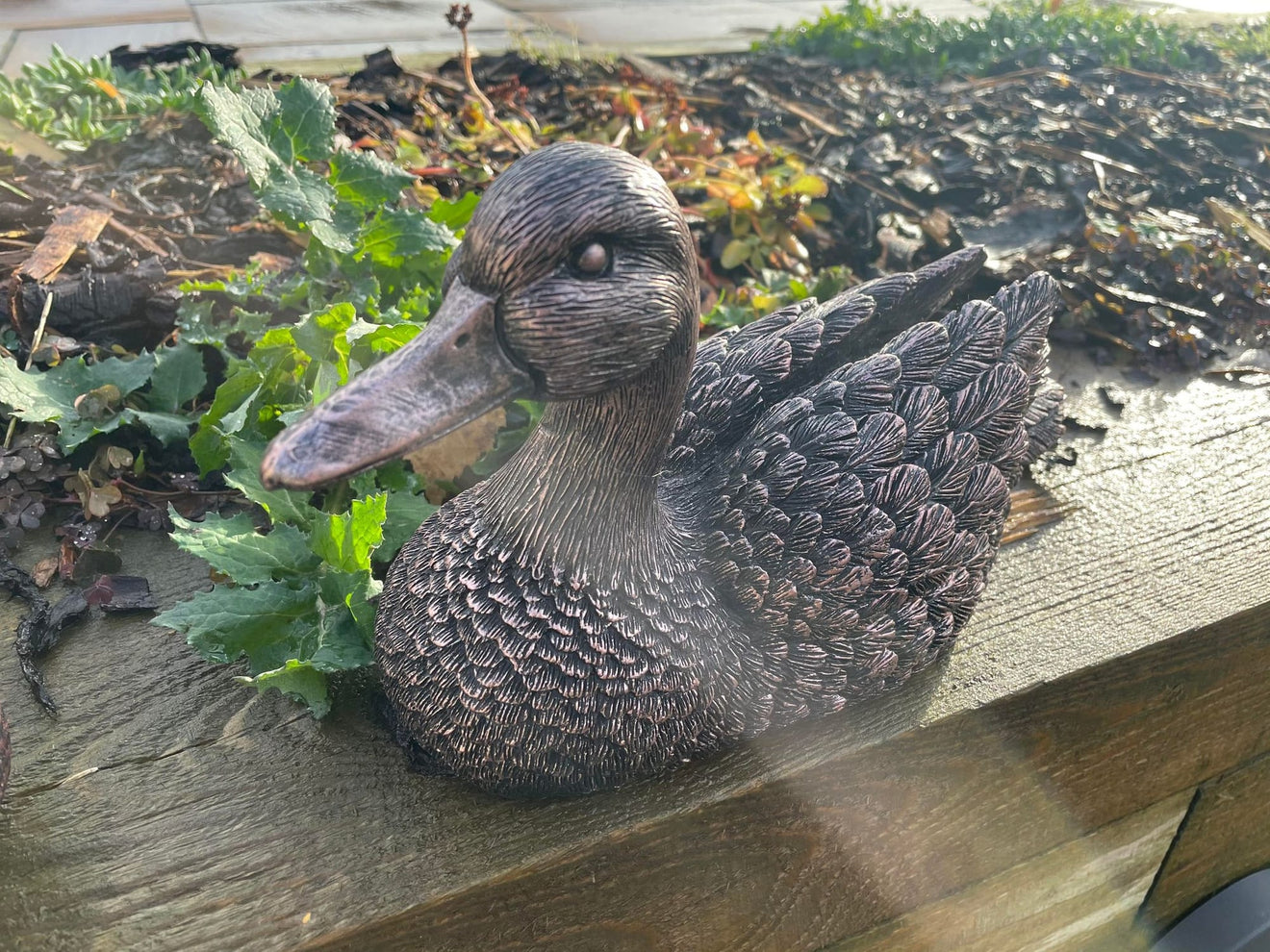Pair of Bronze Ducks - Backyard Bliss