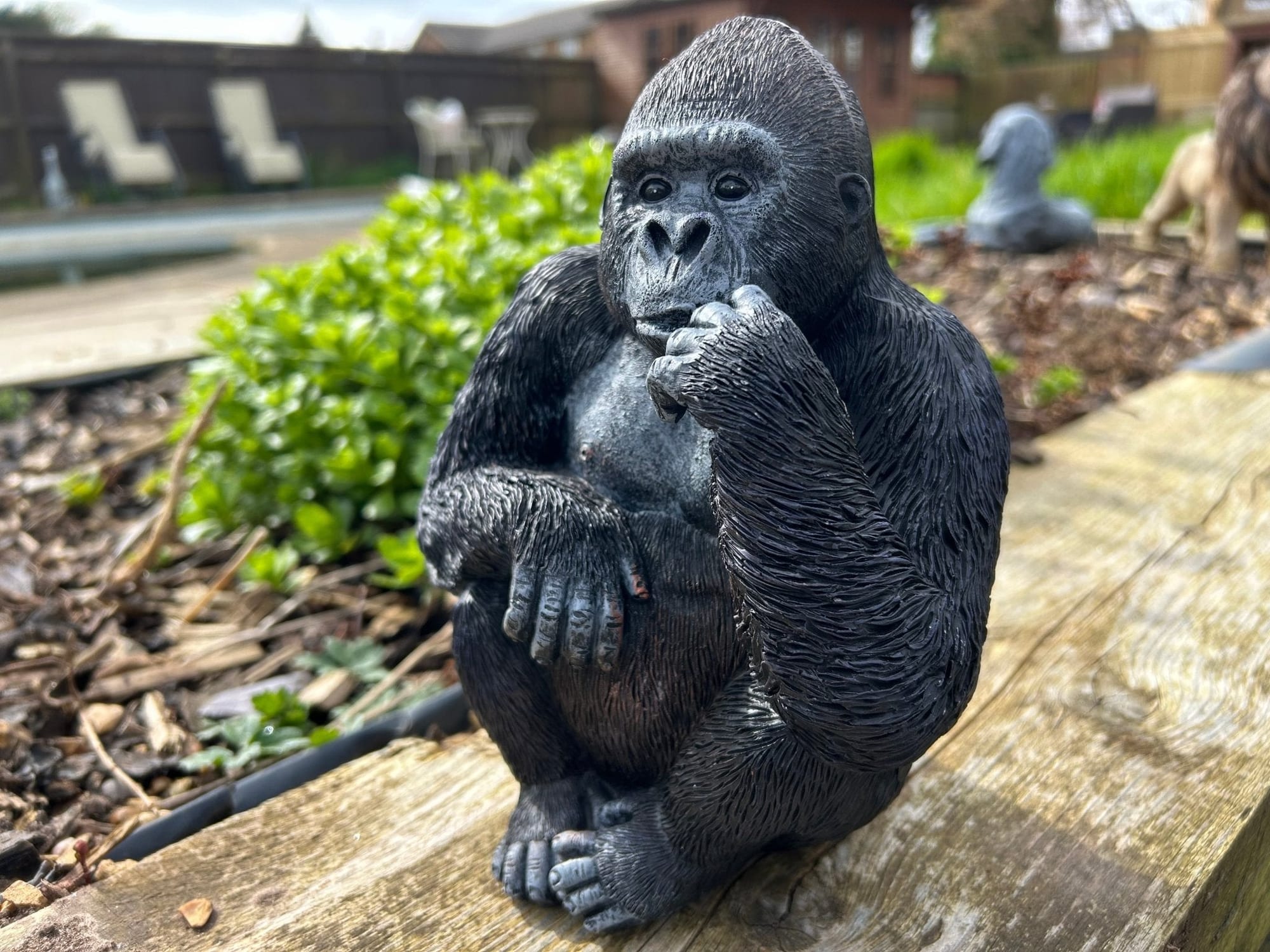 Relaxing Gorilla Ornament Set – Backyard Bliss